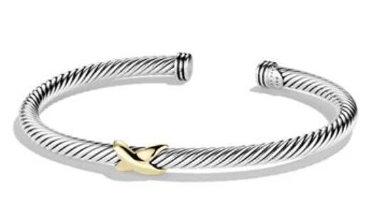 David Yurman X 5 mm Cuff Bracelet 925 Sterling Silver