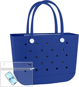 X-Large Rubber Tote Bag Waterproof Beach Washable Handbag Storage Bags Durable M - Picture 1 of 12