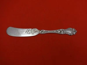 Violet by Wallace Sterling Silver Butter Spreader Flat Handle Small 5 1/8" - Picture 1 of 4