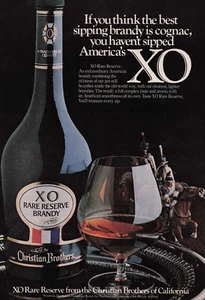1981 Vintage Print Ad XO Rare Reserve Brandy Christian Brothers If think cognac - Picture 1 of 2