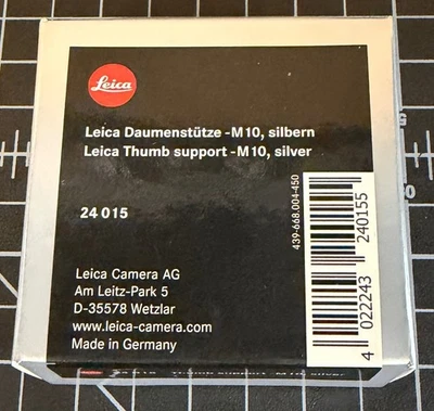 Genuine Leica M10 / M11 Thumb Support - Silver (24015) - Image 1 of 2