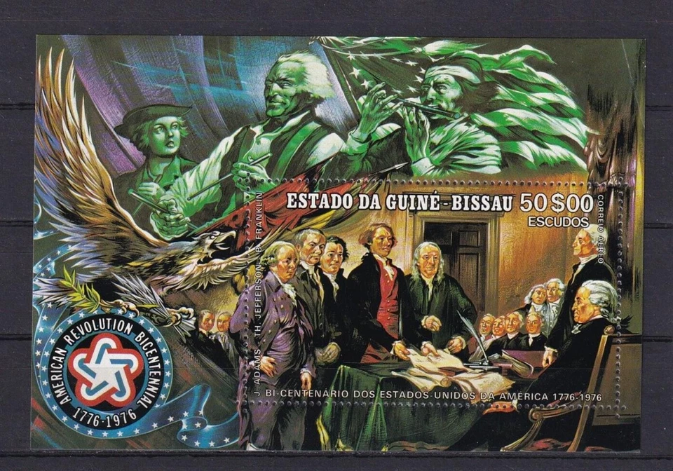 SA16e Guinea-Bissau 1976 Bi-Centenary of American Revolution mint minisheet - image 1 of 1