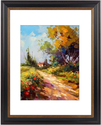 , Marco de fotos negro 11X14 con adornos borgoña y dorado, tapete blanco Foto 1 de 4