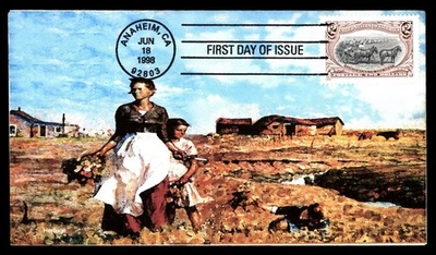 Mayfairstamps US FDC 1998 California Harvesting in the west $2 stamp Heritage Fi - Image 1 of 2