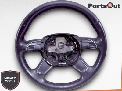 2008-2014 AUDI A4 S4 РУЛЕВОЕ КОЛЕСО ЧЕРНЫЙ КОЖАНЫЙ КРУИЗ NAV 62479180 OEM - Изображение 1 из 4