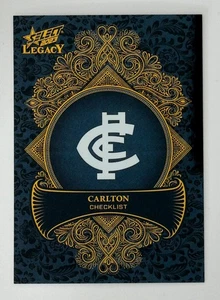 2023 Select AFL Legacy LP-22 Carlton Blues Logo/Checklist #360/425. - Picture 1 of 3