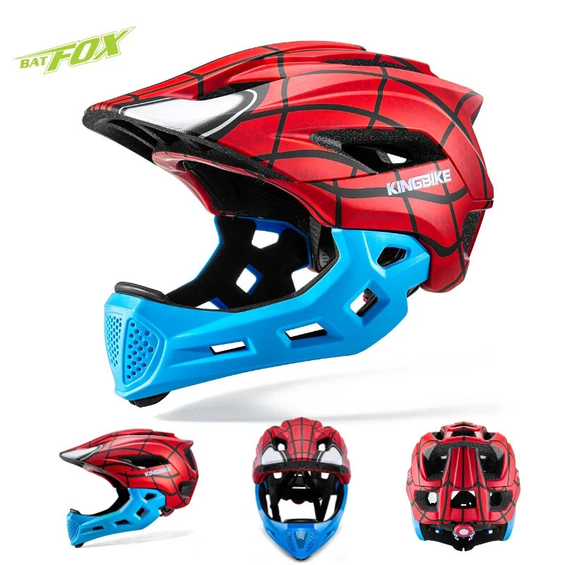 Kingbike Batfox Kids Bicycle Helmet Spiderman Mtb Road Bike Cycling Helmet Gift - Image 1 of 4