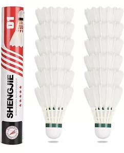 New Sealed Shengjie Badminton Shuttlecock 12 Balls Indoor Outdoor Game - Picture 1 of 1