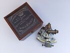 Functional 5" Nautical Brass Sextant: Kelvin & Hughes London 1917 | Includes Box