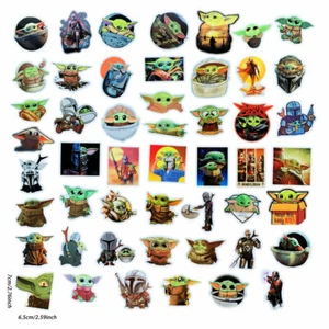 50 Pcs Baby Yoda Star Wars Mandalorian Vinyl Stickers for Laptop etc - Bild 1 von 11