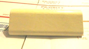 VINTAGE 5 Pcs YELLOW TEXTURE Ceramic Corner Cap Tiles 2X6 MADE IN USA  V CAP mud - Picture 1 of 6