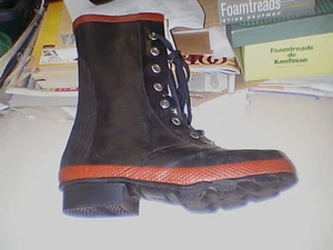 Nuevas Botas de Goma Para Hombre CEBO #33489 Negro 7 Ojales Talla 9 - Imagen 1 de 1