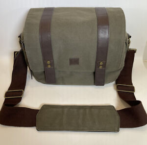 Leather Canvas Camera Bag DSLR SLR Messenger Shoulder Bag Case Accessory SALE🔥