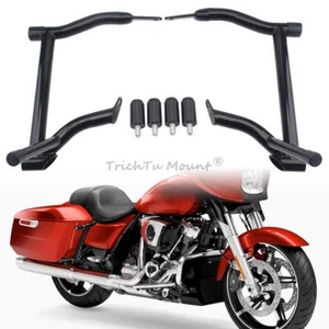 Saddlebag Guards Crash Rail Bar Brackets for Harley Road Glide FLTRX 2015-2024 - Picture 1 of 24