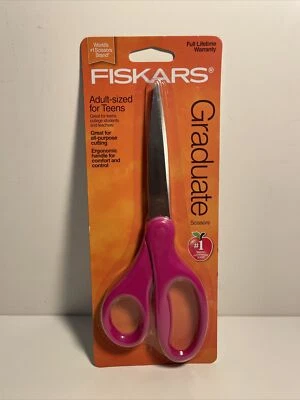 Fiskars 8" All Purpose Graduate Scissors Pink NEW Adult Size Lifetime Warranty - Image 1 of 2