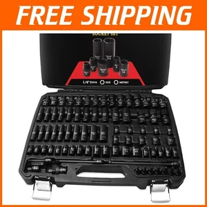 Versatile 80pc Socket Set - CRV & CRMO Crafted for Maximum Efficiency and Grip - Picture 1 of 11