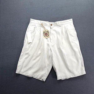 Pusser's Island Reserve Shorts 100% Silk Men's Pleated Beige Size 34 NWT!! - Picture 1 of 21