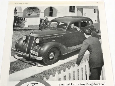 Anuncio impreso original del 15 de junio de 1936 De Soto The Folks Next Door compró un nuevo DeSoto Foto 1 de 4