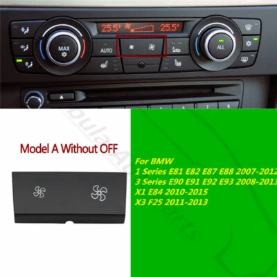 For BMW 1 3 X1 X3 Series Wind Air Volume A/C Fan Button Switch Cover Without OFF - Изображение 1 из 4