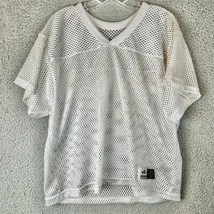 Blank Practice Jersey Football Athletic Mesh Vtg 90s Baggy Boxy Size Large - Imagen 1 de 4