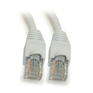 Cable de conexión Ethernet RJ45 Cat5E de 6 ft cadena sin enganches arranque BLANCO - Imagen 1 de 1