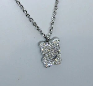 COLLANA IN ACCIAIO CON ORSETTO E ZIRCONI DONNA - Imagen 1 de 6