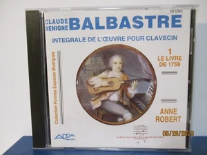 Balbastre - Integrale De L'Oeuvre Pour Clavecin - A. Robert - CD - MINT 25-2064 - Picture 1 of 3