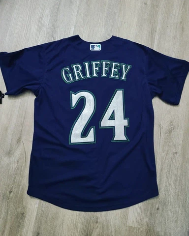 Ken Griffey Jr. #24 Navy Blue Seattle Mariners Jersey Cover