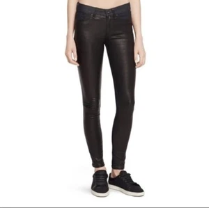 Rag & Bone The Hyde schwarze Leder Skinny Jeans Gr. 24 - Bild 1 von 8