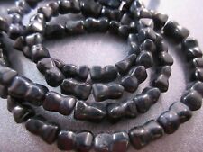 Black Obsidian Twisted Tube Beads 37pcs