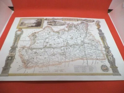 guildford etc SURREY new art print repro ANTIQUE COUNTY MAP thomas moule 1800s - Image 1 of 2