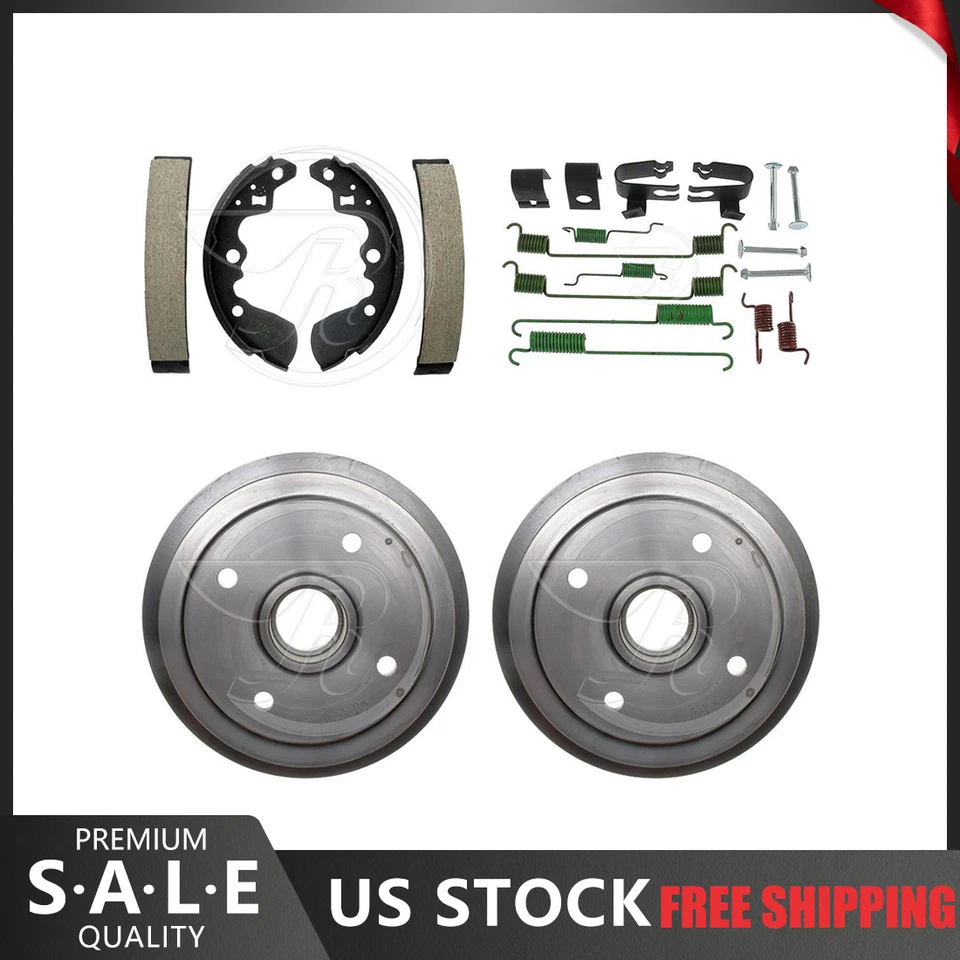 Kit de herrajes de tambores de freno y zapatas de freno trasero para 1995 1996 Geo Metro Foto 1 de 4