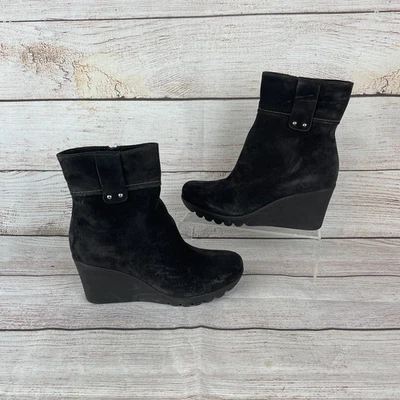 Botas La Canadienne Begonia para mujer talla 6,5 M cuñas gamuza negra Foto 1 de 4