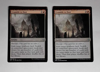 2x Crumble to Dust Regular 128/274 Uncommon Magic The Gathering Card MTG 2015 - Image 1 of 2