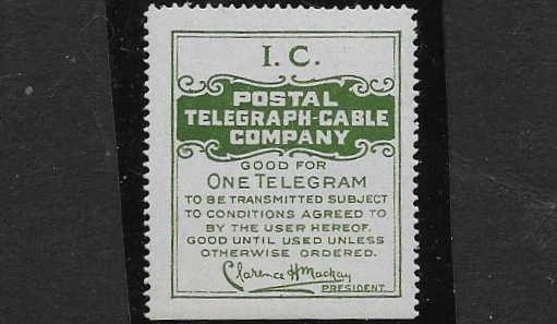 US Scott 15TO16a, Postal Telegraph Company Officials, I.C. Not Dated, Spurs F/VF - Image 1 of 1