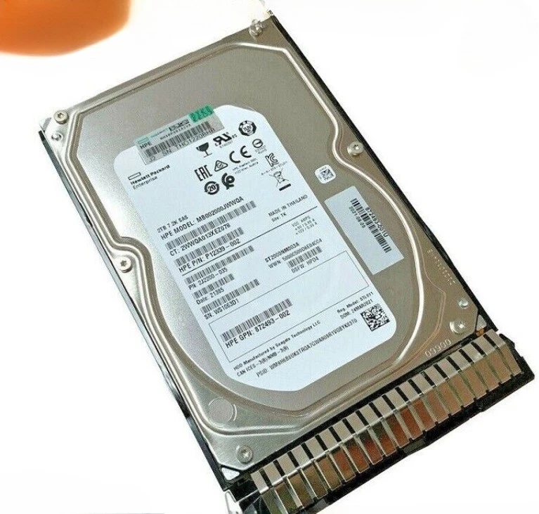 872744-001 872485-B21 for HPE 2TB 7.2K RPM 3.5" LFF SAS 12G HDD Hard Drive - Image 1 of 1