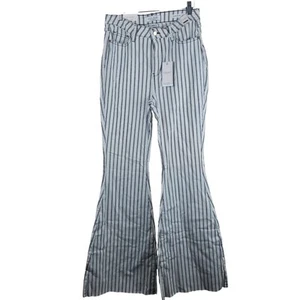 Jeans Judy blu a vita alta super svasati a righe taglia 11/30 - Foto 1 di 8