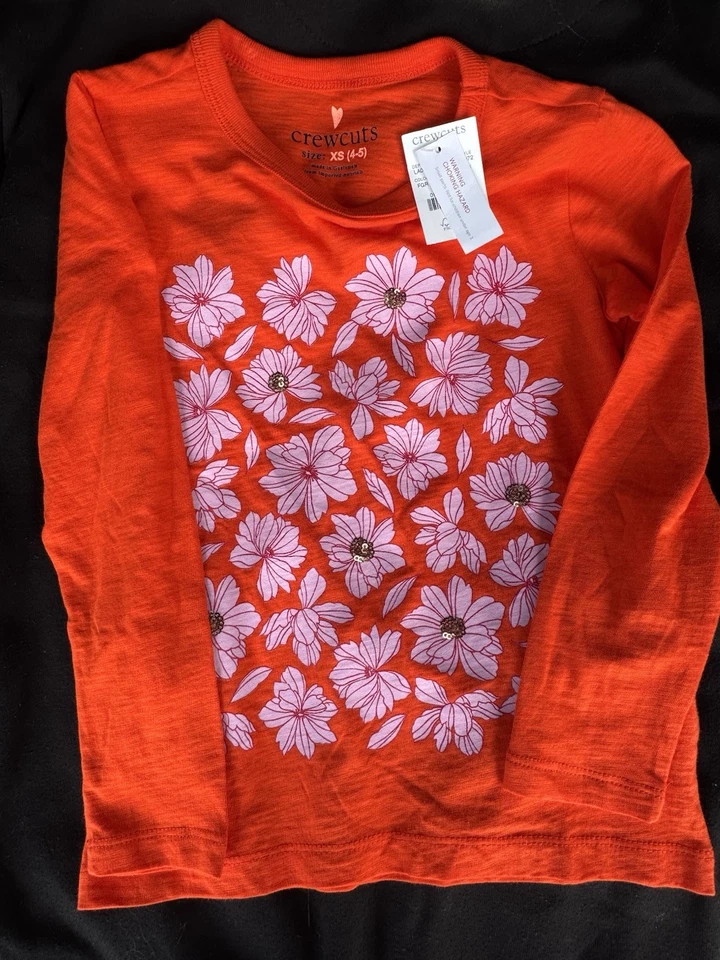Crewcuts девочек цветочный длинным рукавом рубашка размер Xs (4/5) - Изображение 1 из 1