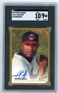 1999 Topps Traded C.C. Sabathia RC AUTO #T33 SGC 9 MINT HOF - Picture 1 of 2