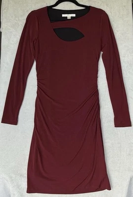 Boston Proper Dress Women 8 Burgundy Red Revenge Holiday Cocktail Cutout Scarlet - Image 1 of 4