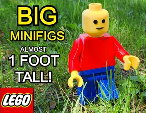 BIG oversize Minifig LEGO display ornament XL Desk Size MEGA w/ Cap and Sword - Picture 1 of 10