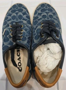 Coach Citysole Skate Women Canvass Sneakers Rainbow Color Logo New sz12- No Box  - Picture 1 of 20