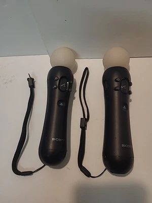Sony PlayStation 4 PS4 PS VR 2x Move Motion Controller  - Image 1 of 4