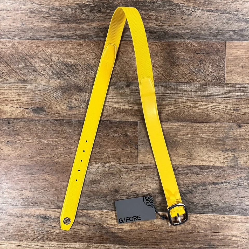 G/Fore Golf CIRCLE G'S WEBBED Belt - Men's Size 34 - Yellow - retails