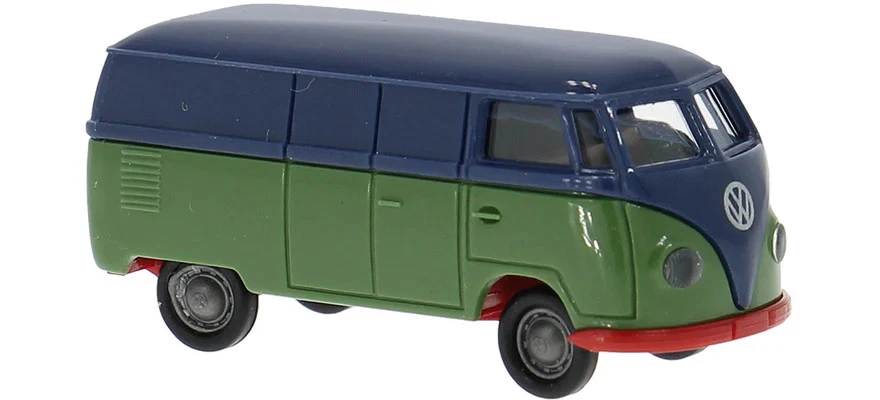 Furgoneta de caja Brekina 1/87 VW T1a azul oscuro/verde 1950-54 32075 Foto 1 de 1