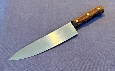 Cuchillo de Chefs Tramontina 8" INOX Hoja Inoxidable Mango de Madera 3 Remaches de Latón Brasil Foto 1 de 4