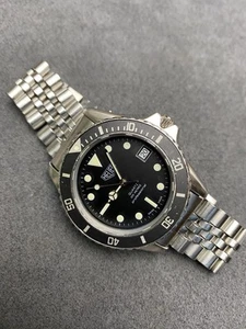 👍 Vintage TAG HEUER 1000 980.013 Black Dial 844 Monnin Dive Watch - Picture 1 of 13