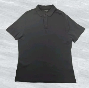 Banana Republic Polo a Maniche Corte in Morbida Maglia Nero Uomo Taglia XL - Picture 1 of 12
