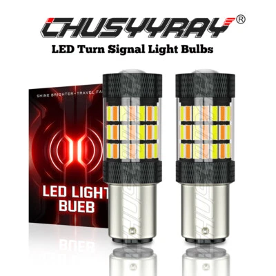 Switchback 2*LED Front Turn Signal Light Bulbs 1157 2357 Amber/White Free Return - Изображение 1 из 4