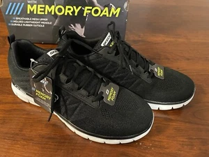 Skechers Sport Skech Knit Men’s athletic Sneakers With Memory Foam Black Size 12 - Picture 1 of 11